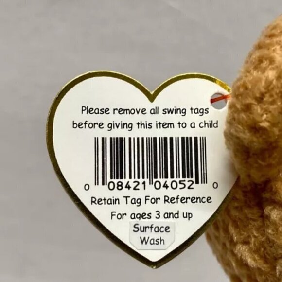 Ty Beanie Babies Curly The Bear Plush Toy - 4052 - Picture 7 of 9